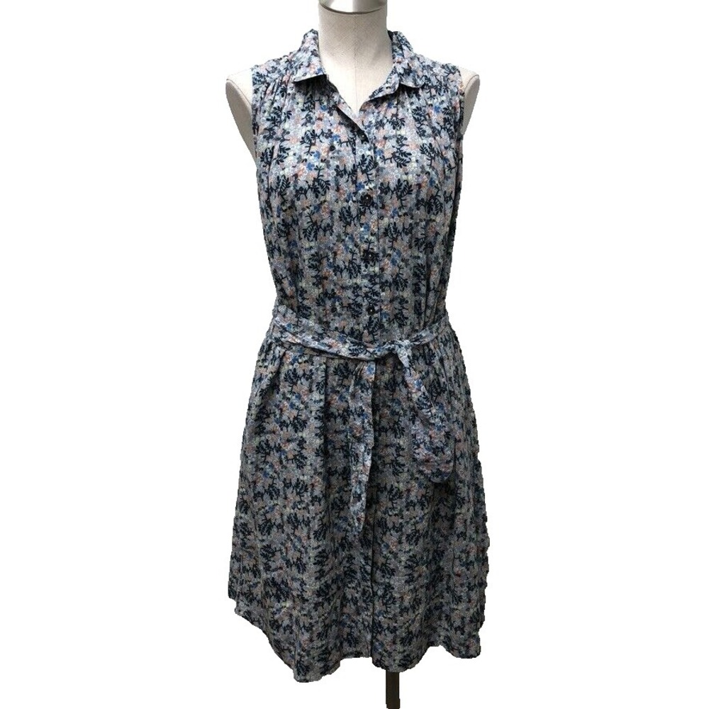 La Vie Rebecca Taylor Belted Shift Dress Womens Small Floral Coquette Spring